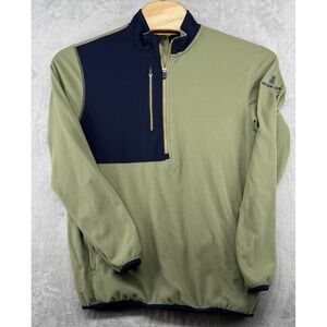 Straight Down Moonstone Quarter 1/4‎ Zip Moss Green The Reserve Club Men's L